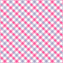 Rosa Gingham pattern. Texture from squares for - plaid, tablecloths, clothes, shirts, dresses, paper, bedding, blankets, quilts and other textile products. Vector illustration EPS 10