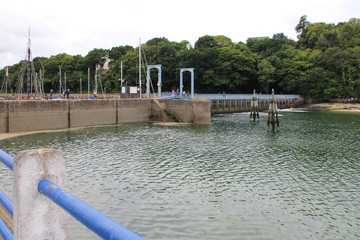 footbridge in douarnenez (brittany - france) 
