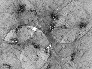 black and white abstract fractal background 3d rendering illustration