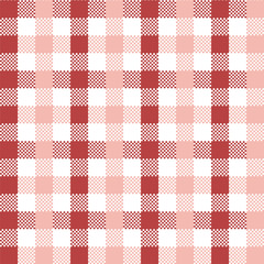 Red Gingham pattern. Texture from squares for - plaid, tablecloths, clothes, shirts, dresses, paper, bedding, blankets, quilts and other textile products. Vector illustration EPS 10