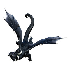 Naklejka premium 3D Rendering Fairy Tale Dragon on White