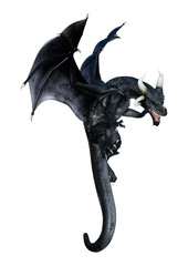 Naklejka premium 3D Rendering Fairy Tale Dragon on White