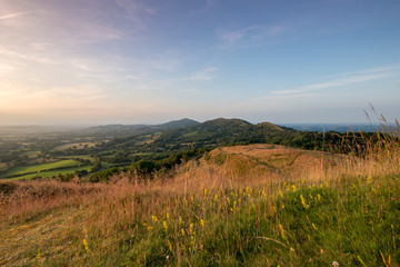 View of the Malvern Hills from British Camp  Worcestershire England