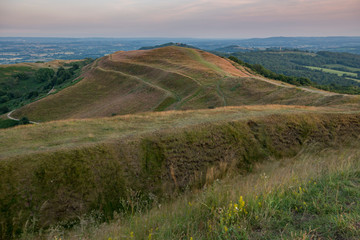 View of the Malvern Hills from British Camp  Worcestershire England