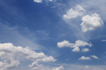 Fototapeta premium Blue sky with white clouds.
