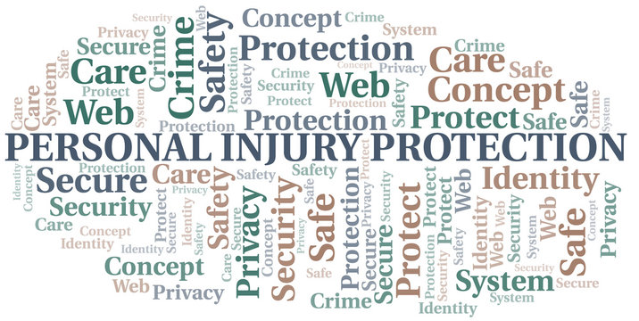 Personal Injury Protection Word Cloud. Wordcloud Made With Text Only.