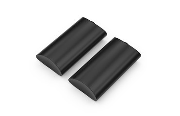 Pillow package for food, folding package mock up template on isolated white background, 3d illustration