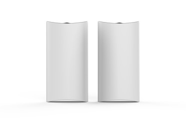 Pillow package for food, folding package mock up template on isolated white background, 3d illustration