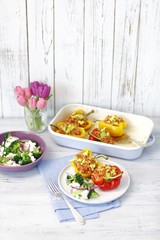 peppers stuffed with beef and rice