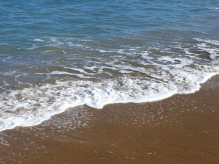 Mediteranean sea meets Les Marines beach in Denia.