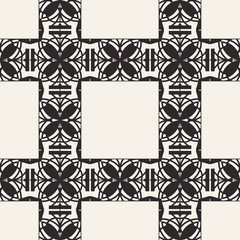 Seamless geometric pattern. Vector abstract classical modern art deco background in black and white color