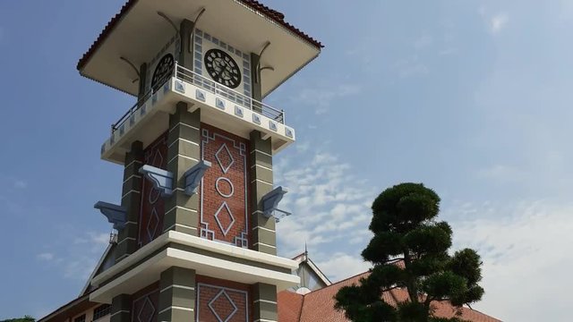 clock tower at taman tasik kluang johor malayysia