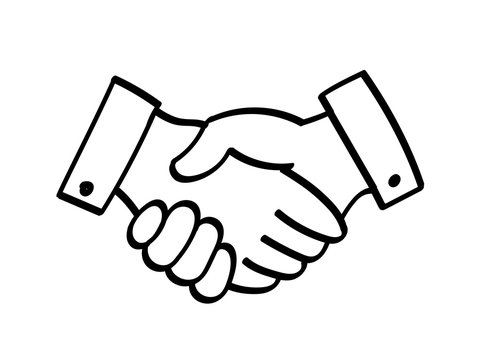 Handshake icon - Hand drawn style