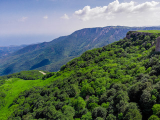 Green Crimean mountains in summer