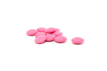 Obraz na płótnie Canvas Heap pills tablet isolated on white background.
