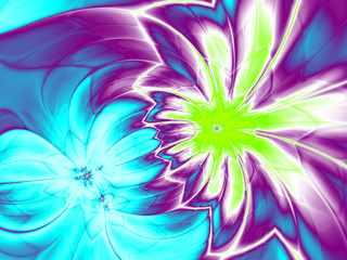 Beautiful abstract flower for art projects, cards, business, posters. 3D illustration, computer-generated fractal