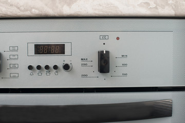 electric oven closeup. Control Panel