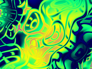 Beautiful abstract cover for art projects, cards, business, posters. 3D illustration, computer-generated fractal