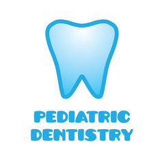 Vector logo for pediatric dentistry, dentistry for children