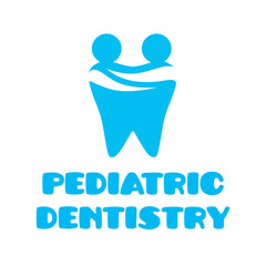 Vector logo for pediatric dentistry, dentistry for children