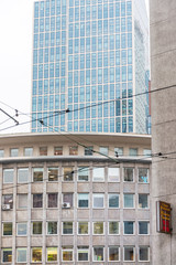 Frankfurt, Germany - June 12, 2019: Commercial finance building in Frankfurt, Germany.