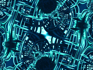 Beautiful optical illusion for art projects, cards, business, posters. 3D illustration, computer-generated fractal