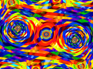 Fototapeta na wymiar Beautiful optical illusion for art projects, cards, business, posters. 3D illustration, computer-generated fractal