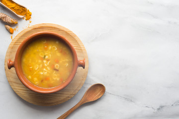 Turmeric and vegetable soup