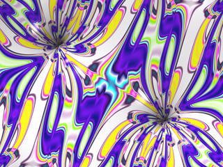 Beautiful abstract flower for art projects, cards, business, posters. 3D illustration, computer-generated fractal