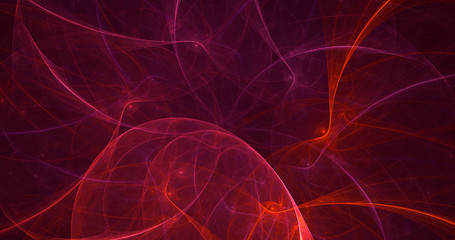 3D rendering abstract red fractal light background