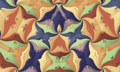 Beautiful abstract background for art projects, cards, business, posters. 3D illustration, computer-generated fractal