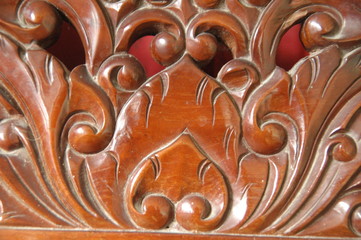 The texture rattan chair brown color