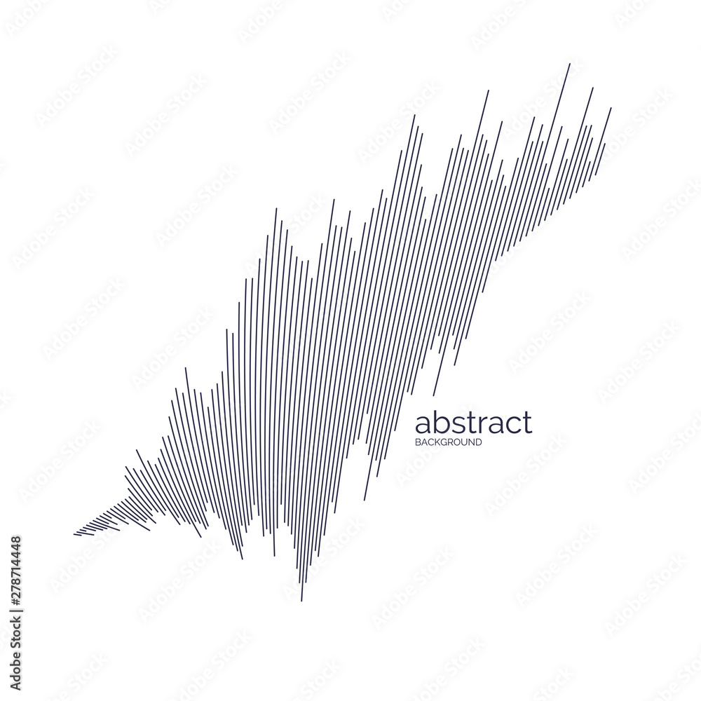 Aufkleber abstract element with dynamic linear waves. vector illustration