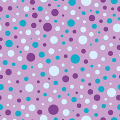 Seamless pattern with purple and blue circles