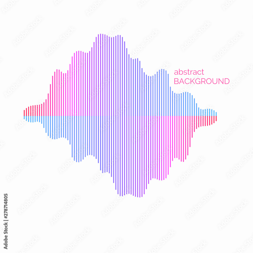 Aufkleber abstract element with dynamic linear waves. vector illustration