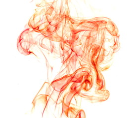 Red smoke on white background