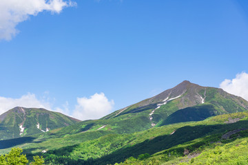 北海道　望岳台より十勝連峰を望む