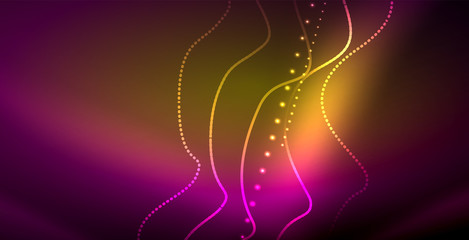 Neon lines shiny glowing background