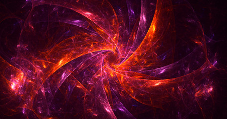 3D rendering abstract fractal light background