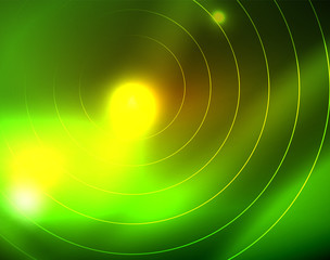 Shiny circles glowing abstract background