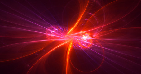 3D rendering abstract fractal light background