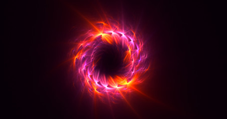 3D rendering abstract circle light background