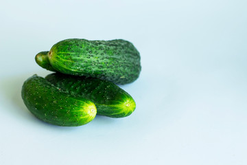 Сucumber ugly vegetables isolated