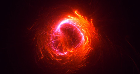 3D rendering abstract fractal light background