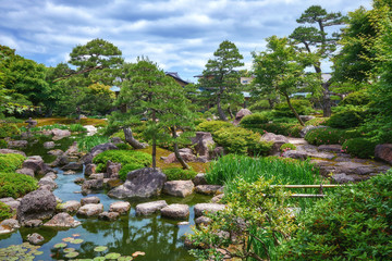 Beautiful japanese stone garden for meditation