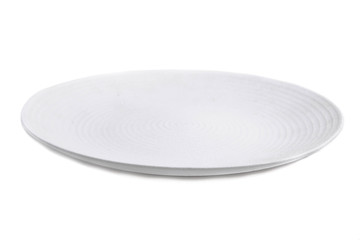 One clean round empty plate