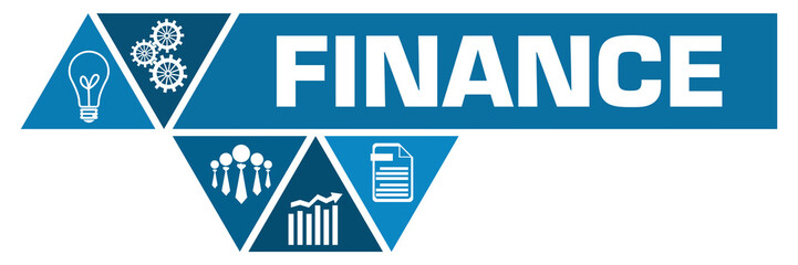 Finance Blue Triangle Polygon Horizontal 
