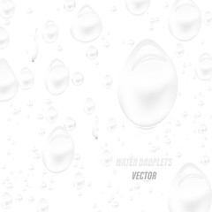 Water droplets on a white scene vector abstract wallpaper backgrounds