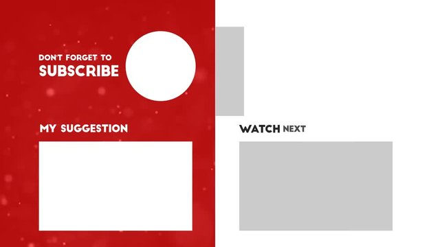 YouTube End Screen Video Template, Outro Card v7