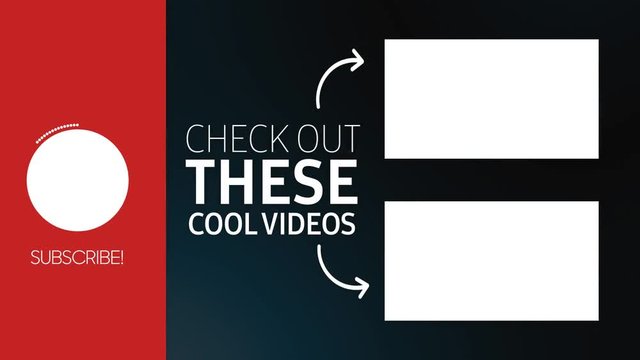 YouTube End Screen Video Template, Outro Card v3